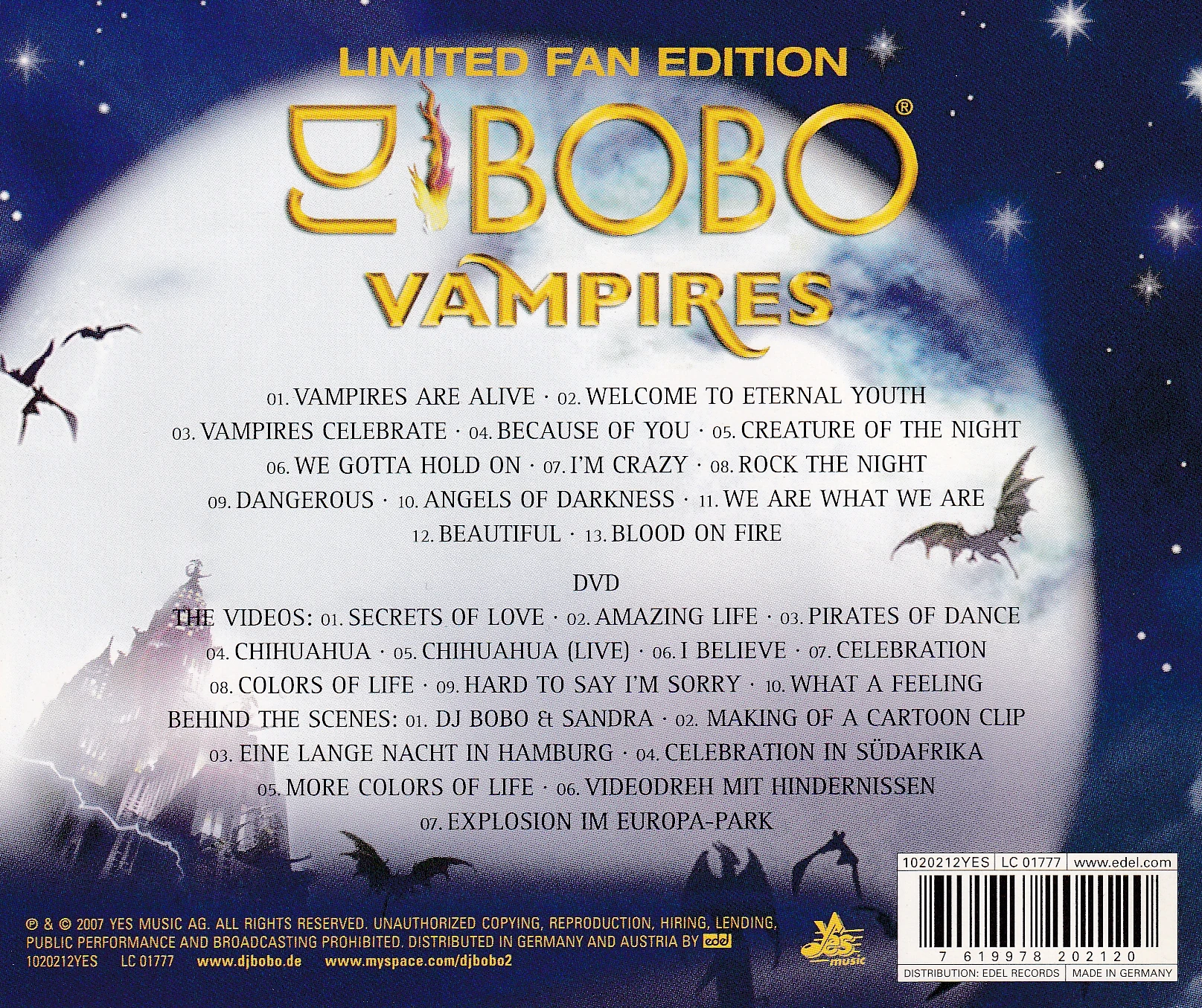 Vampires – Ltd. Fan-Edition Rückseite