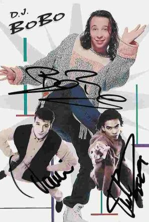 Autogrammkarte DJ BoBo & Crew – There Is A Party Tour 1995
