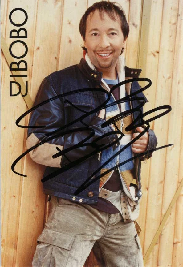 Autogrammkarte DJ BoBo – Visions Tour 2003